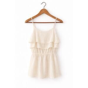 Ethereal Slip Tank Womens Size S Romantic Summer Preppy Soft Girl Sheer Coquette